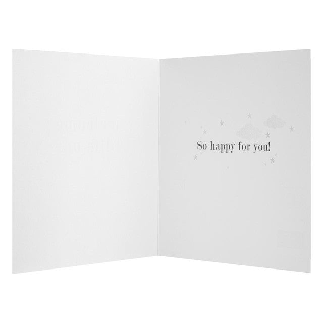 M&S Welcome Little One greeting card 15cm x 15cm, imported from the UK