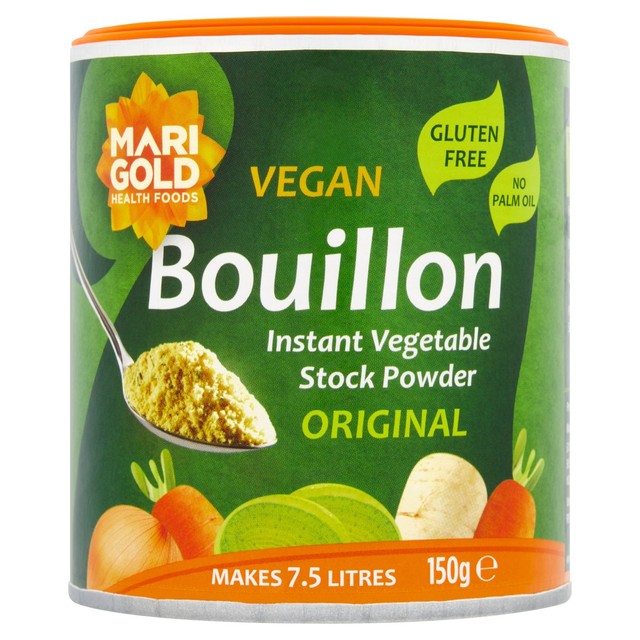Marigold Health Foods Swiss Vegetable Bouillon Powder 150g, imported from the UK