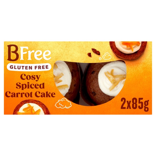 BFree carrot cakes 2 x 85g - British product