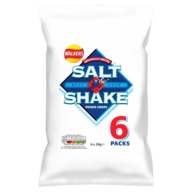 Walkers Salt & Shake crisps multipack 6 per pack (British brand)