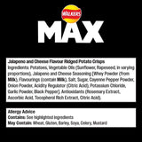 Walkers Max Strong Jalapeno & Cheese crisps 140g (British brand)