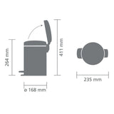 Brabantia pedal bin platinum 3L - British product