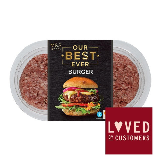 M&S Rindfleischburger 340 g, importiert aus Großbritannien