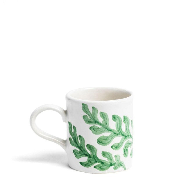 Daylesford Organic leaf green ceramic mug 8cm x 8cm - British product