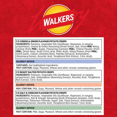 Walkers Classic Variety Crisps Multipack