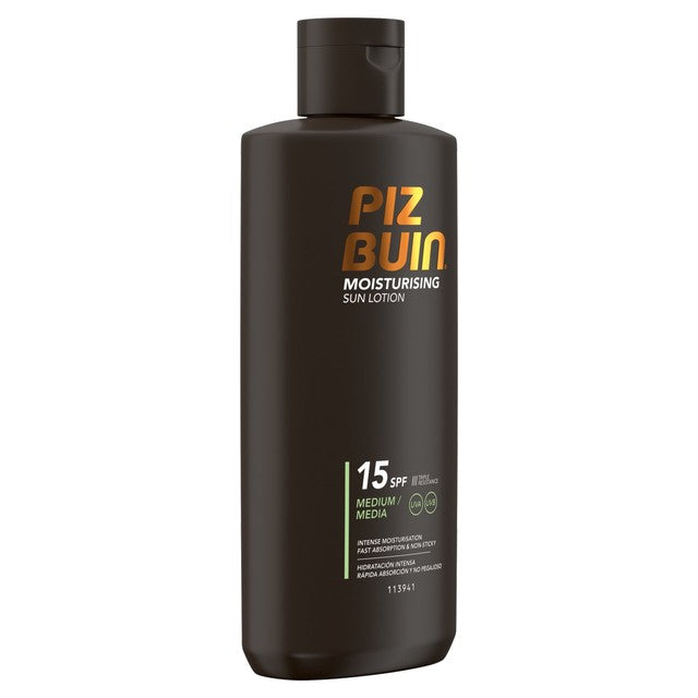 Piz Buin sun lotion SPF15 200ml, imported from the UK