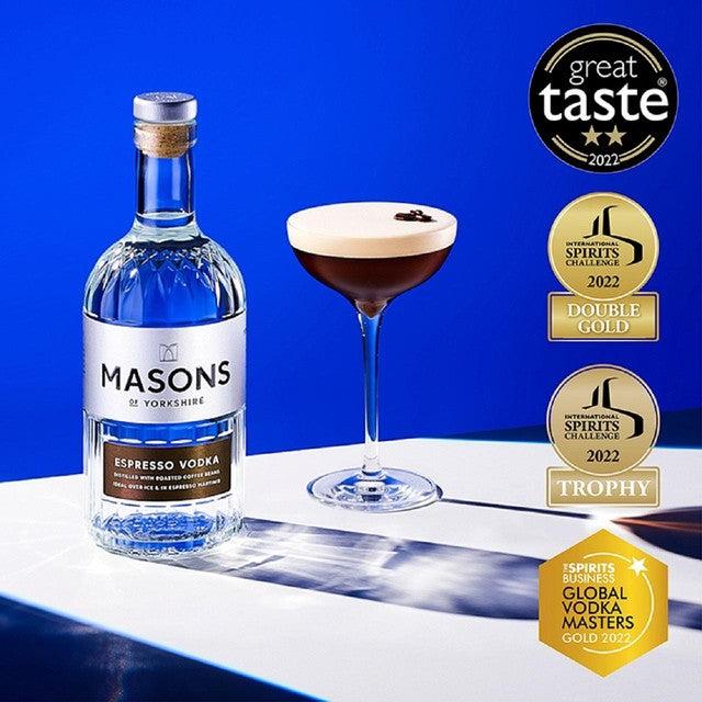Masons of Yorkshire Espresso Vodka 70cl, imported from the UK