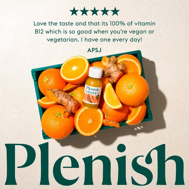 Plenish Turmeric Recovery health shot 60ml, imported from the UK
