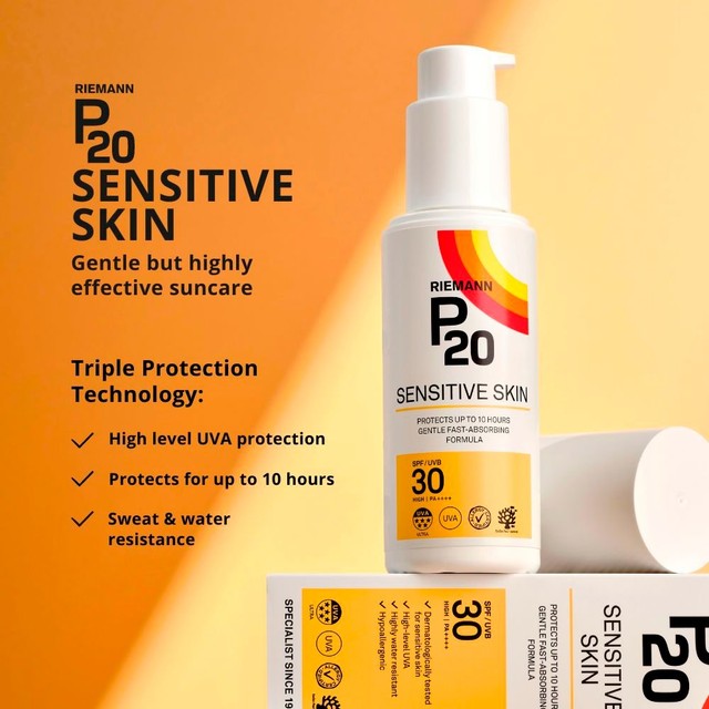 Riemann P20 Sensitive SPF 30 sun cream 100ml, imported from the UK