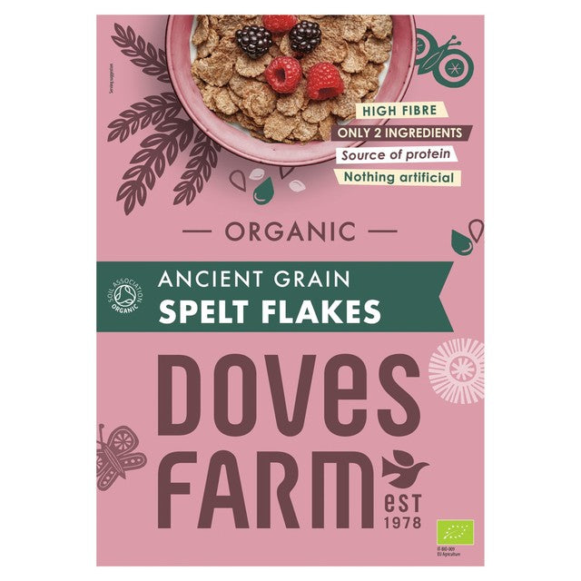 Doves Farm organic spelt flakes cereal - British product
