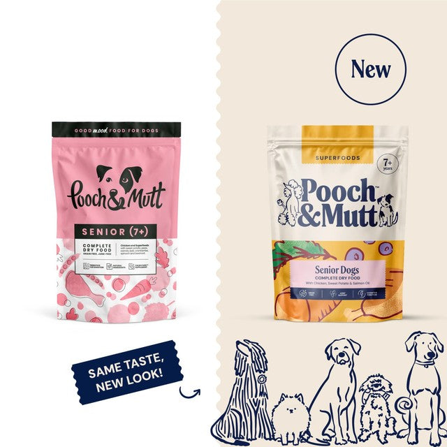 Pooch & Mutt Senior dog food 1.5kg, imported from the UK