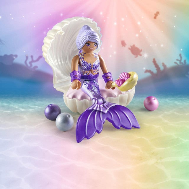 Playmobil Mermaid Figure with Pearl Seashell, imported from the UK