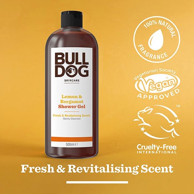 Bulldog Lemon & Bergamot shower gel 500ml, UK version