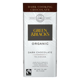 Green & Black's organic dark cooking chocolate 70% cocoa 150g - British product