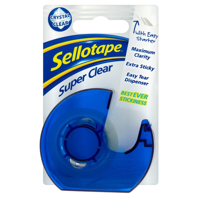 Sellotape Super Clear adhesive tape 18mm (British brand)
