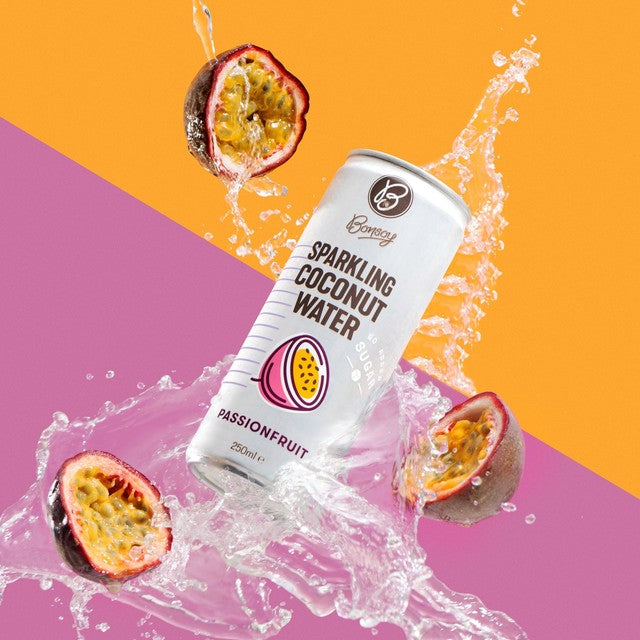 Bonsoy sparkling coconut water with passion fruit 250ml - British product