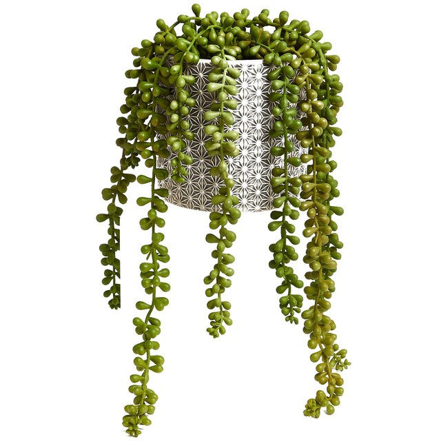 M&S artificial string of pearls plant in ceramic pot, imported from the UK
