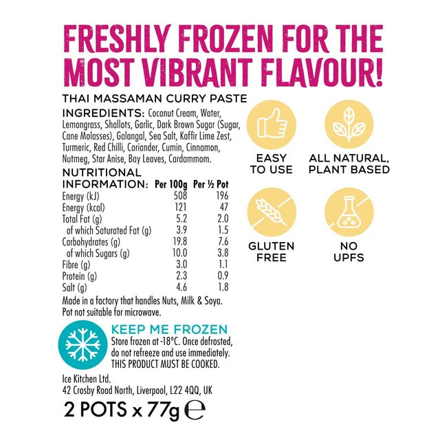 Ice Kitchen Thai Massaman Curry Paste frozen - British product