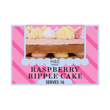 Tarta de frambuesa con vetas de M&S, 960 g, importada del Reino Unido.