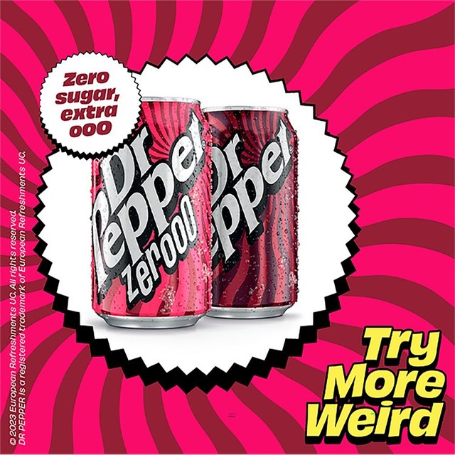 Dr Pepper Regular Cola Soft Drink 8 x 330ml multipack - British product