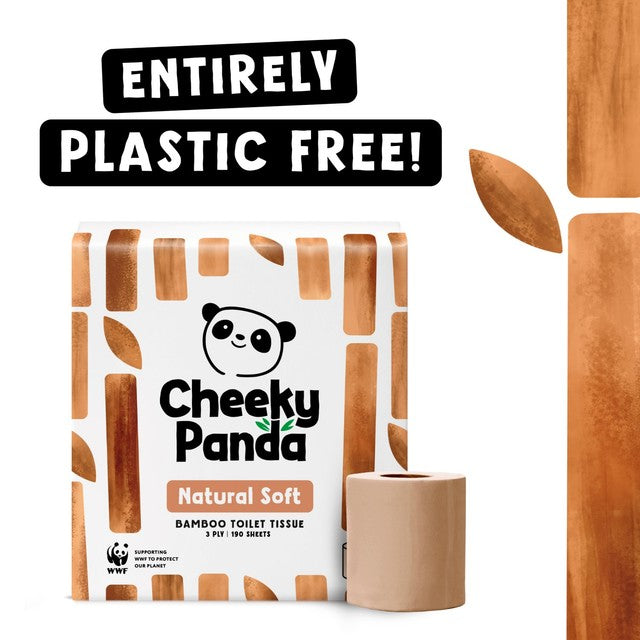 The Cheeky Panda natural colour bamboo toilet tissue 9 pack (British brand)