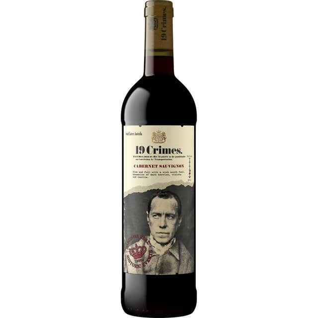 19 Crimes Cabernet Sauvignon red wine 75cl - British product
