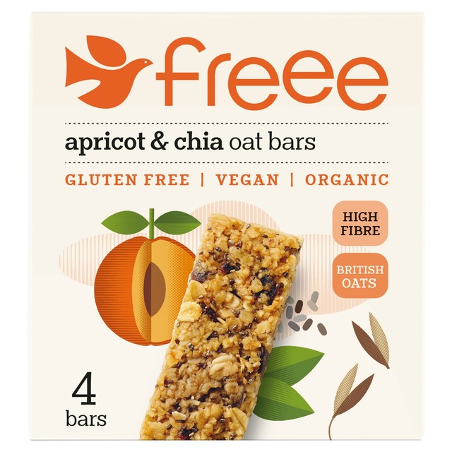 Freee Apricot & Chia Oat Bars 4 x 35g - British product