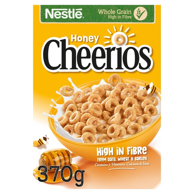 Nestle Cheerios Honey Multigrain Breakfast Cereal 370g - British product