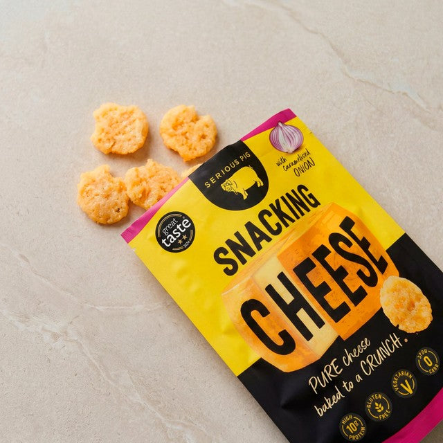 Serious Pig caramelised onion snacking cheese 24g (British brand)