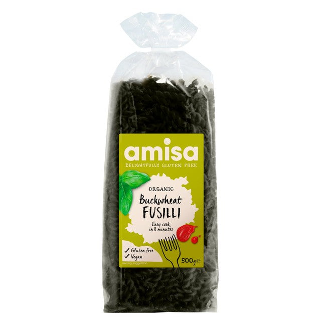 Amisa Organic Gluten Free Buckwheat Fusilli 500g - British product