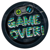 Unique Party gamer birthday paper party plates 9 inch, UK version