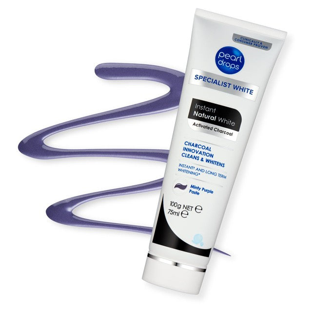 Pearl Drops Instant Natural White toothpaste 75ml, imported from the UK