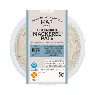 M&S Grobe geräucherte Makrelenpastete Deli Aufstrich 115g