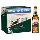 San Miguel premium lager beer 5% ABV bottles, UK version