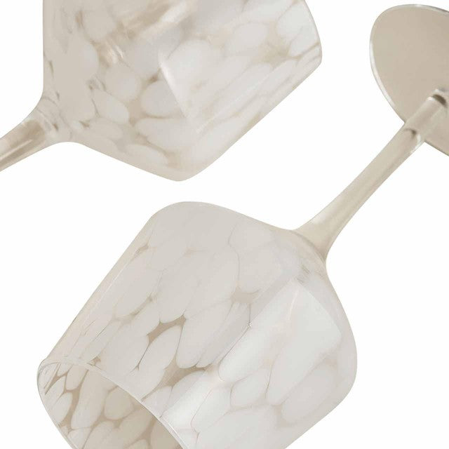 M&S Speckled Wine Glasses White Pack of 2 (British brand)