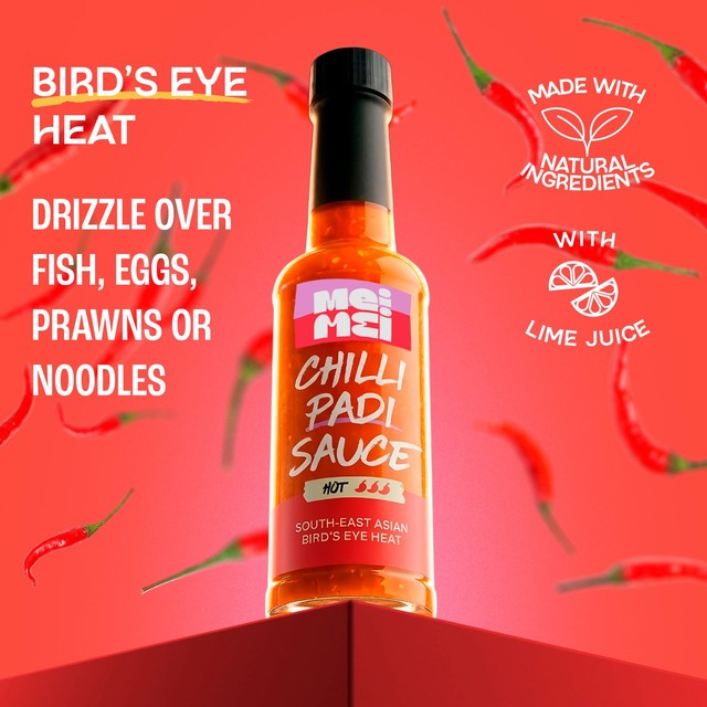 Mei Mei Birds Eye hot Sriracha chilli sauce, UK version