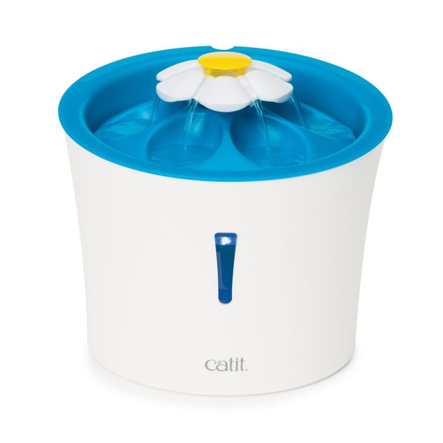 Catit flower drinking fountain with LED nightlight and 3L reservoir - British product