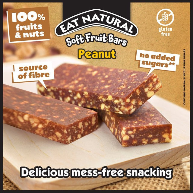 Eat Natural Peanut & Date soft fruit bars 4 x 30g - British product