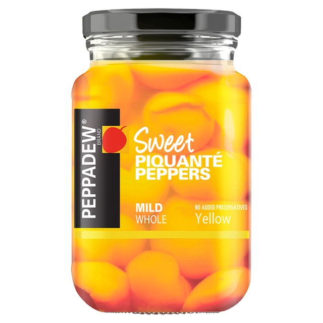 Peppadew mild whole yellow pickled peppers 400g, imported from the UK