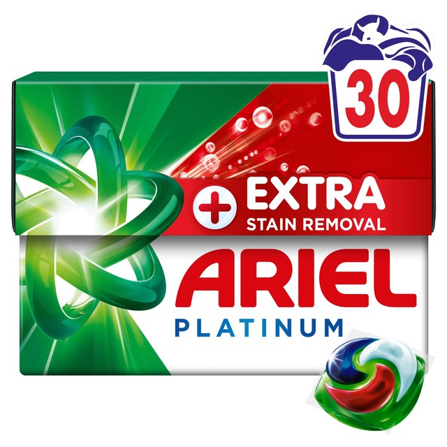 Capsules de lessive Ariel Platinum Bio Pods, 30 lavages - Produit britannique