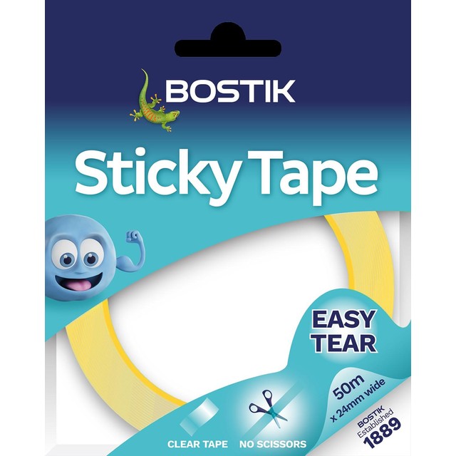 Bostik Golden Sticky Tape 24mm x 50m roll - British product