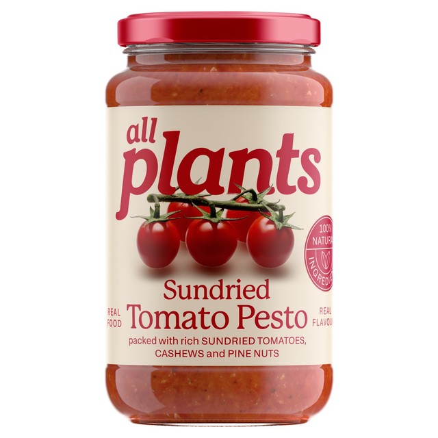 Plants sundried tomato vegan pesto 180g, imported from the UK