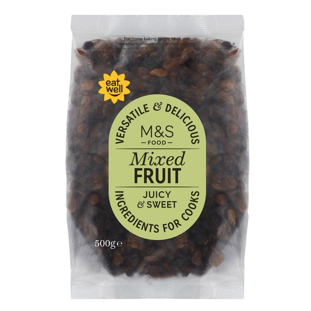 M&S mixed dried fruit 500g, imported from the UK