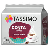 Tassimo Costa cappuccino coffee capsules 6 pack (British brand)