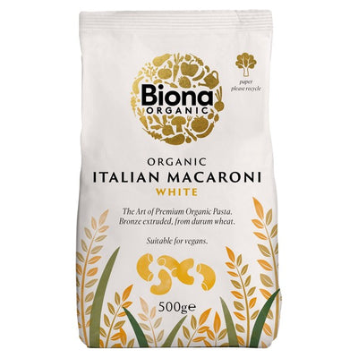 Biona Organic White Macaroni Pasta 500g