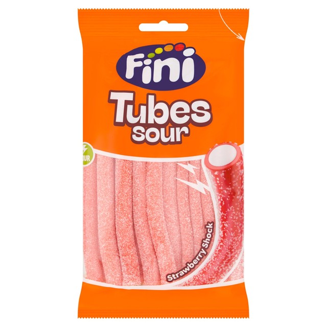 FINI sour strawberry candy tubes 180g - British product