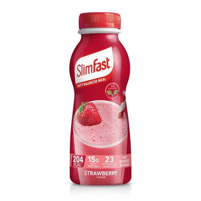 M&S Slim-Fast Summer Strawberry Milkshake Ready-to-Drink Meal Replacement 325ml- Buy online at McGrocer