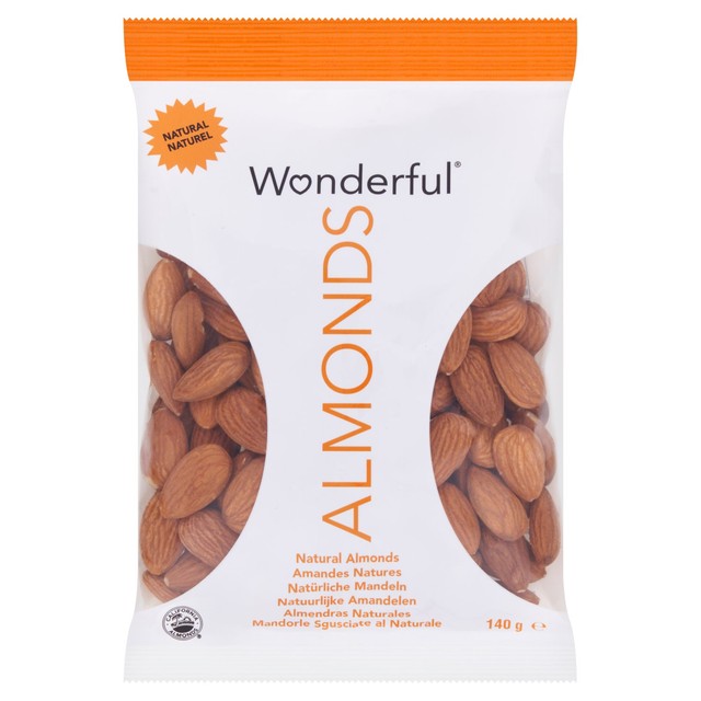 Wonderful natural almonds 140g (British brand)