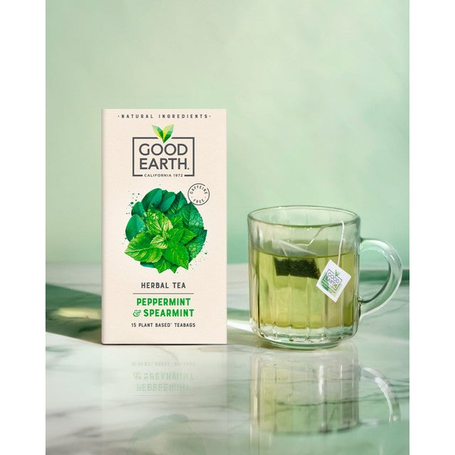 Good Earth tea bags Peppermint, Spearmint & Eucalyptus, imported from the UK
