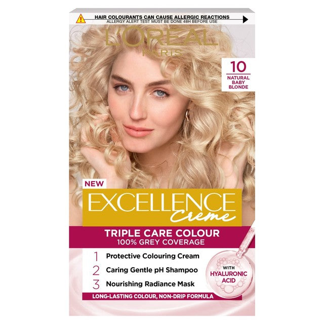 L'Oreal Excellence Natural Baby Blonde 10 hair dye, UK version